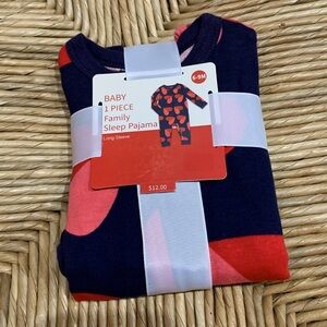 Gender neutral heart patterned baby size 6-9M long sleeve 1 piece